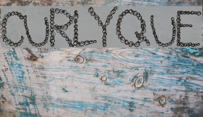CurlyQue Font examples