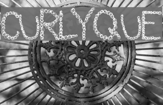 CurlyQue Font examples