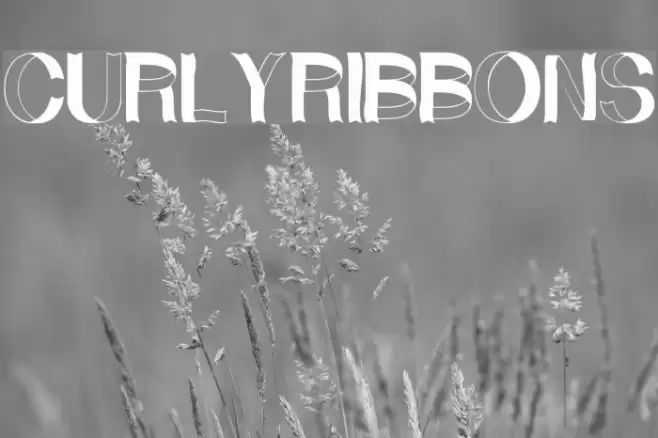 CurlyRibbons Шрифта examples