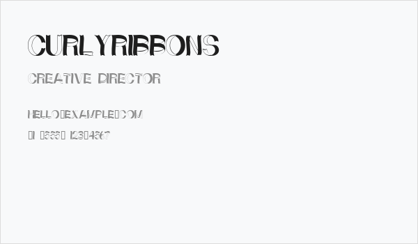 CurlyRibbons Business Card