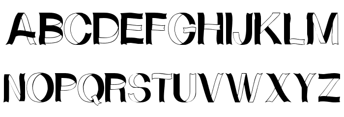 CurlyRibbons Font LOWERCASE