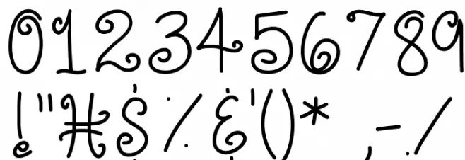 CurlyShirley Font OTHER CHARS