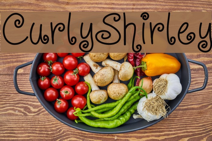 CurlyShirley Schriftart examples