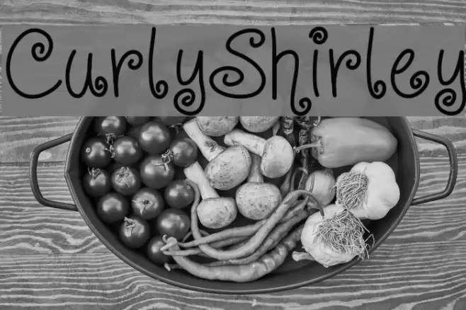 CurlyShirley Font examples