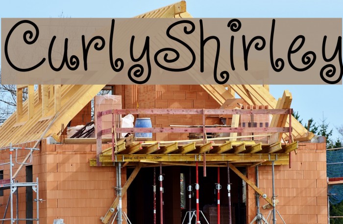 CurlyShirley Schriftart examples