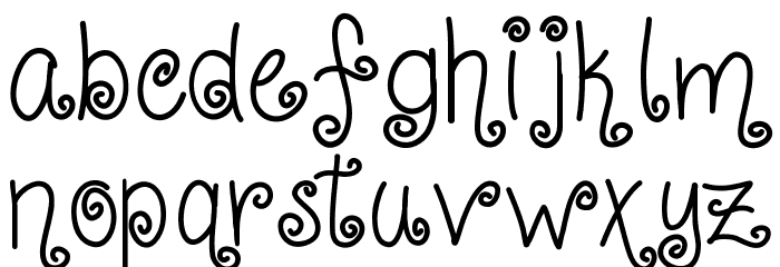CurlyShirley Schriftart Kleinbuchstaben