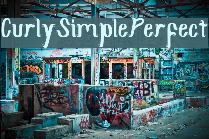CurlySimplePerfect Font examples