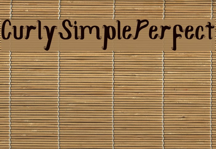 CurlySimplePerfect Font examples