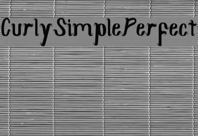 CurlySimplePerfect Font examples