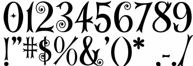 CurlyStars Font OTHER CHARS