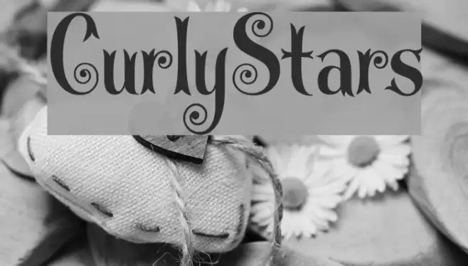 CurlyStars Font examples