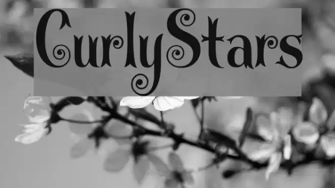 CurlyStars Font examples