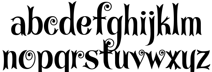 CurlyStars Font LOWERCASE