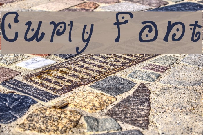 Curly Font examples
