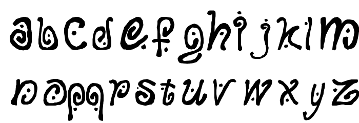 Curly Font LOWERCASE