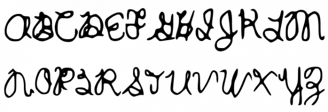 Curlytint_Font Font Litere mari