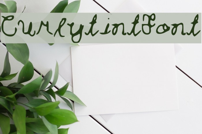 Curlytint_Font Example 1
