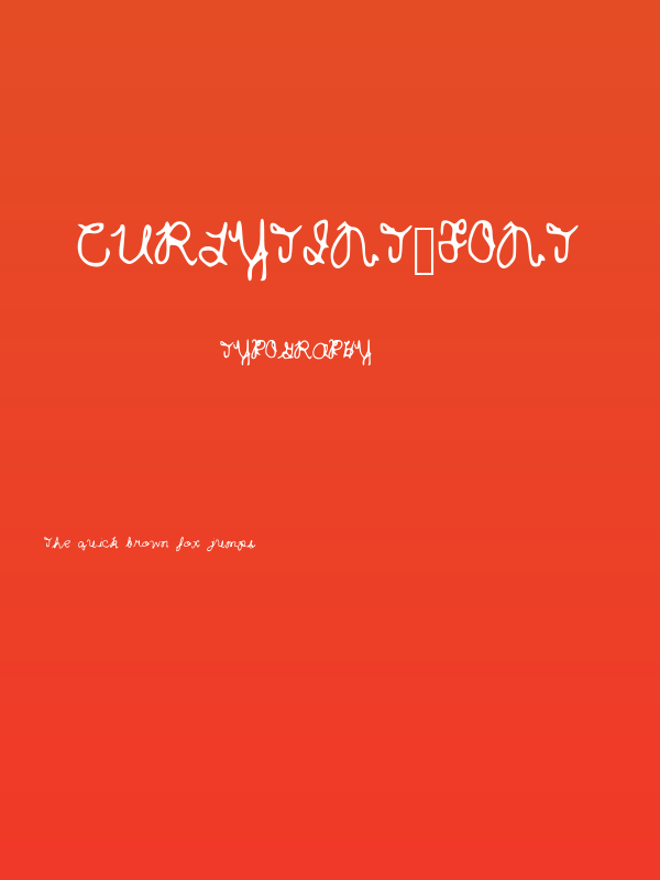 Curlytint_Font Poster