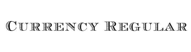 Currency Regular Caratteri