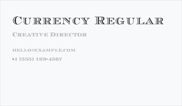 Currency Regular Business Card