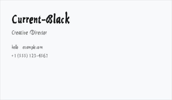 Current-Black Business Card