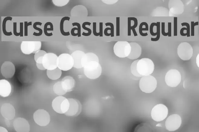 Curse Casual Regular Font examples