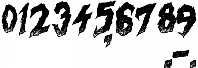 Curse of the Zombie Font OTHER CHARS