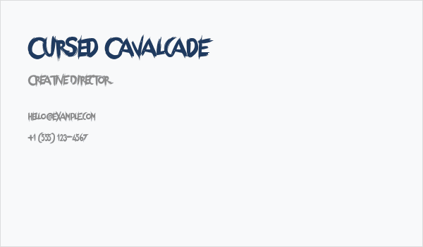 Cursed Cavalcade Business Card