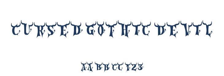 Cursed Gothic Devil Font Preview