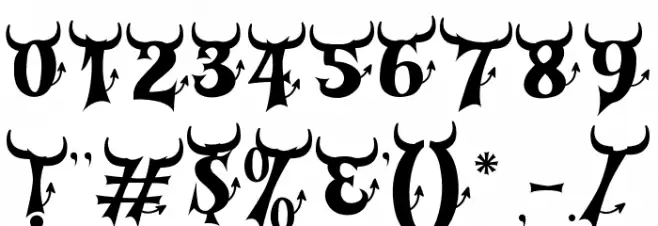 Cursed Gothic Devil Caratteri ALTRI CARATTERI