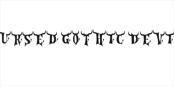 Cursed Gothic Devil Logo