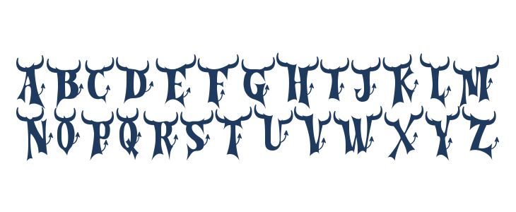 Cursed Gothic Devil Lowercase