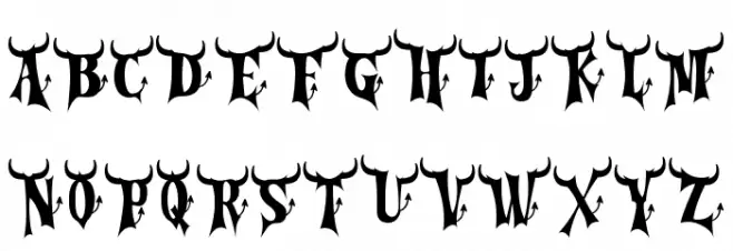 Cursed Gothic Devil Caratteri MINUSCOLO