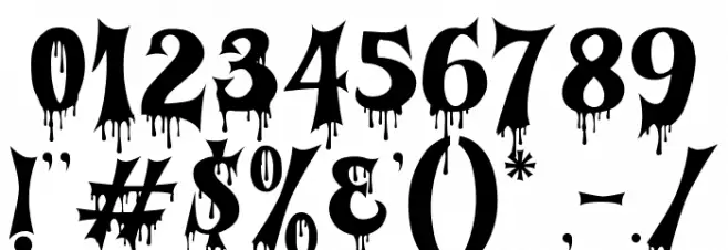 Cursed Gothic Drop Caratteri ALTRI CARATTERI