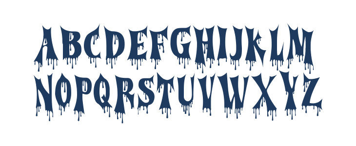 Cursed Gothic Drop Uppercase