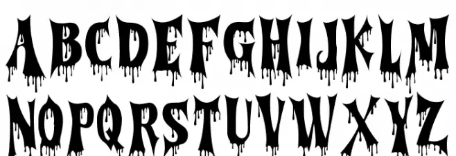 Cursed Gothic Drop Caratteri MINUSCOLO