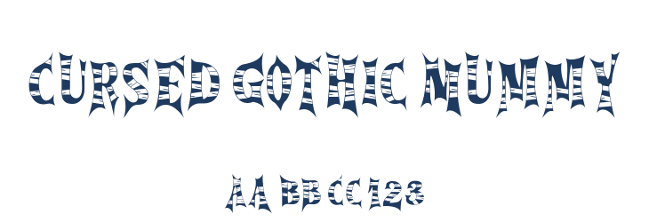 Cursed Gothic Mummy Font Preview