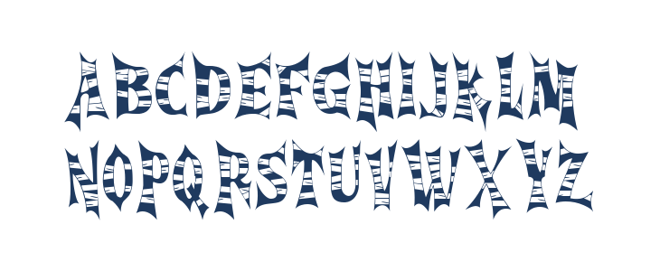 Cursed Gothic Mummy Uppercase