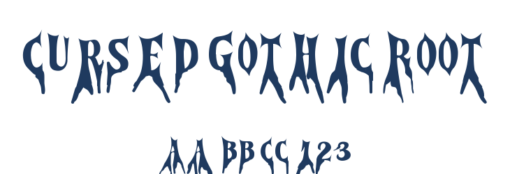 Cursed Gothic Root Font Preview