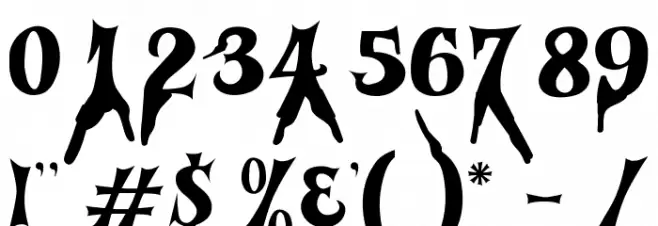 Cursed Gothic Root Caratteri ALTRI CARATTERI