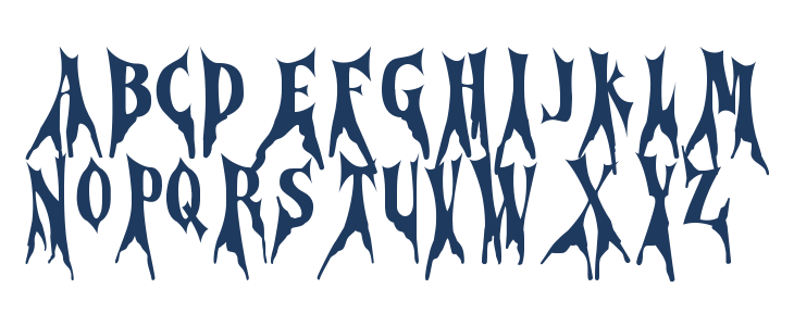 Cursed Gothic Root Uppercase