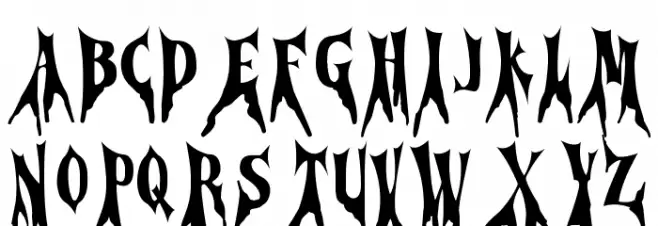 Cursed Gothic Root Caratteri MAIUSCOLE