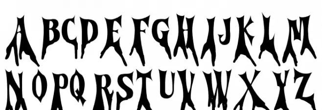 Cursed Gothic Root Caratteri MINUSCOLO