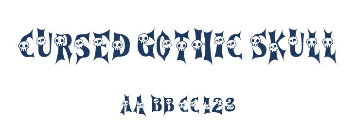 Cursed Gothic Skull Font Preview