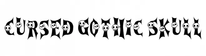 Cursed Gothic Skull  Frei Schriftart Herunterladen