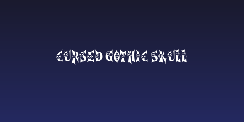 Cursed Gothic Skull Social Header