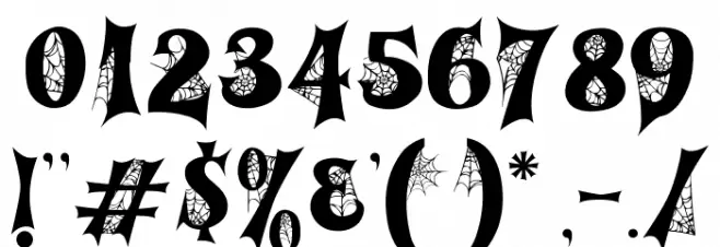 Cursed Gothic Web Caratteri ALTRI CARATTERI