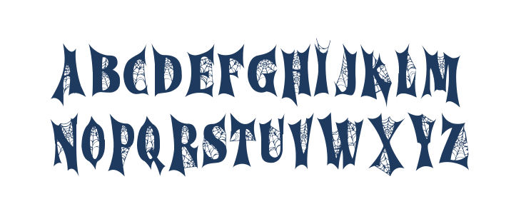Cursed Gothic Web Uppercase