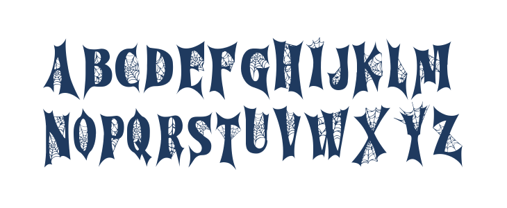 Cursed Gothic Web Lowercase