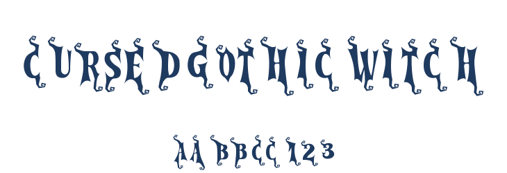 Cursed Gothic Witch Font Preview